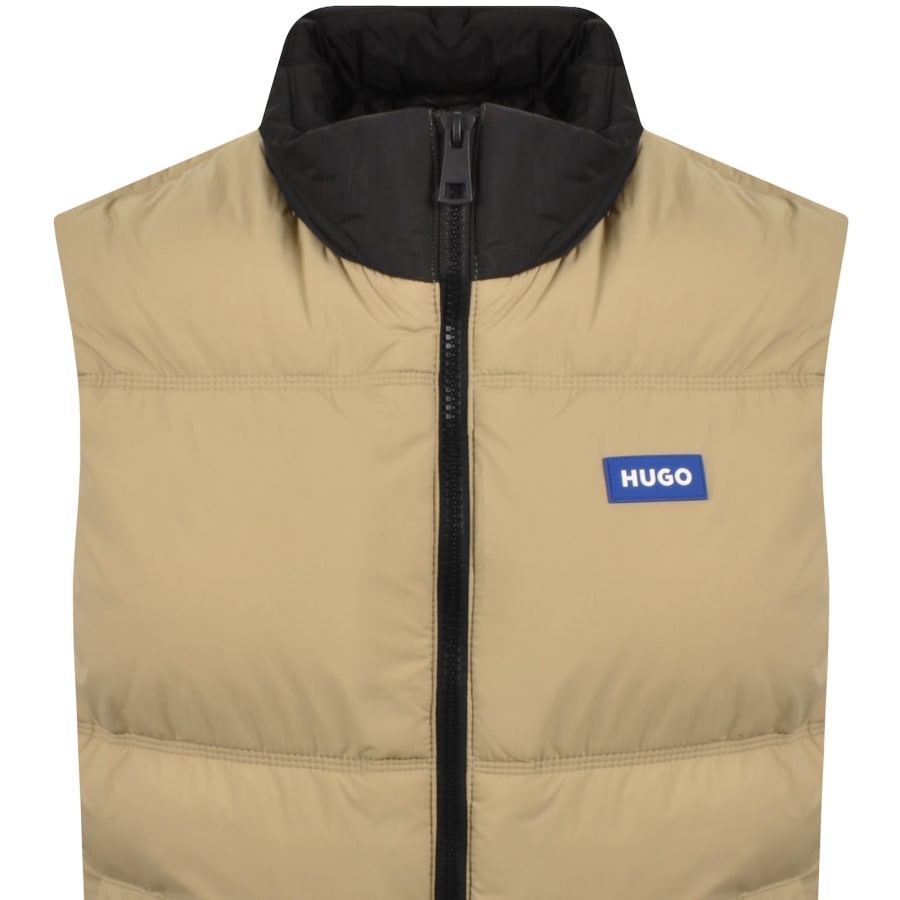 Image number 2 for HUGO Blue Bodolino Gilet Medium Beige
