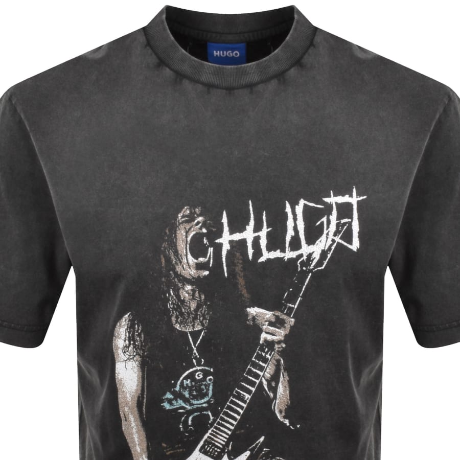 Image number 2 for HUGO Blue Noctornix T Shirt Grey