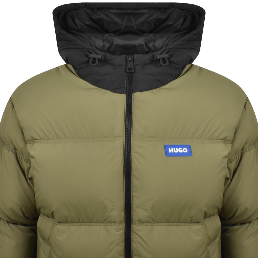 Image number 2 for HUGO Blue Bodo Puffer Jacket Green