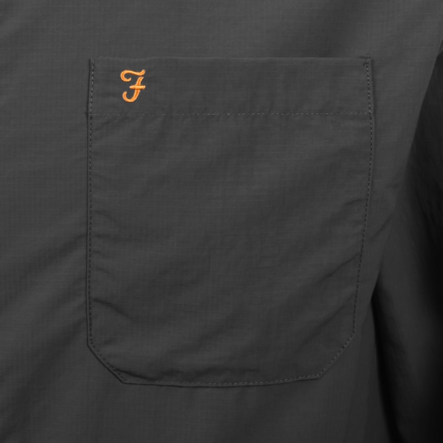 Image number 3 for Farah Fintoni Long Sleeve Overshirt Grey