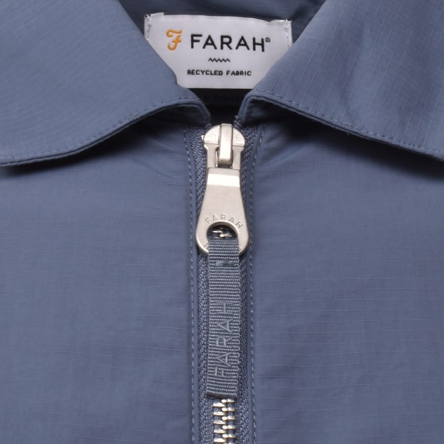 Image number 4 for Farah Fintoni Long Sleeve Overshirt Blue