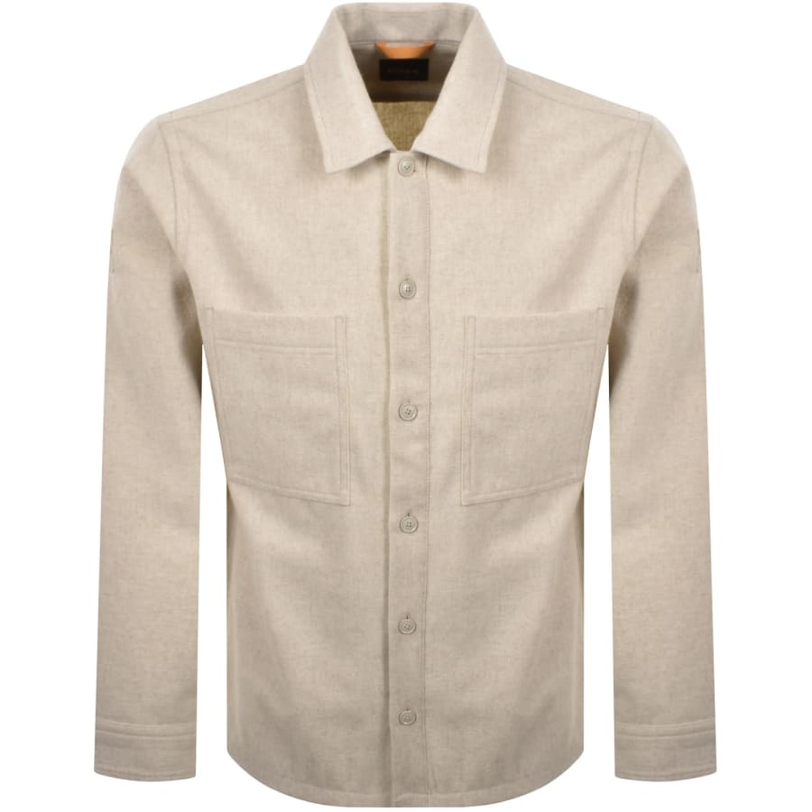 Image number 2 for BOSS Locky 2 Overshirt Beige