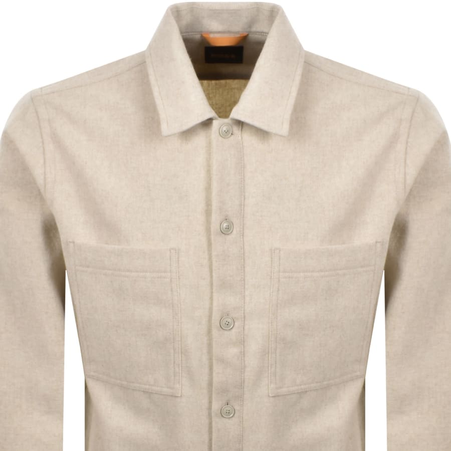 Image number 3 for BOSS Locky 2 Overshirt Beige