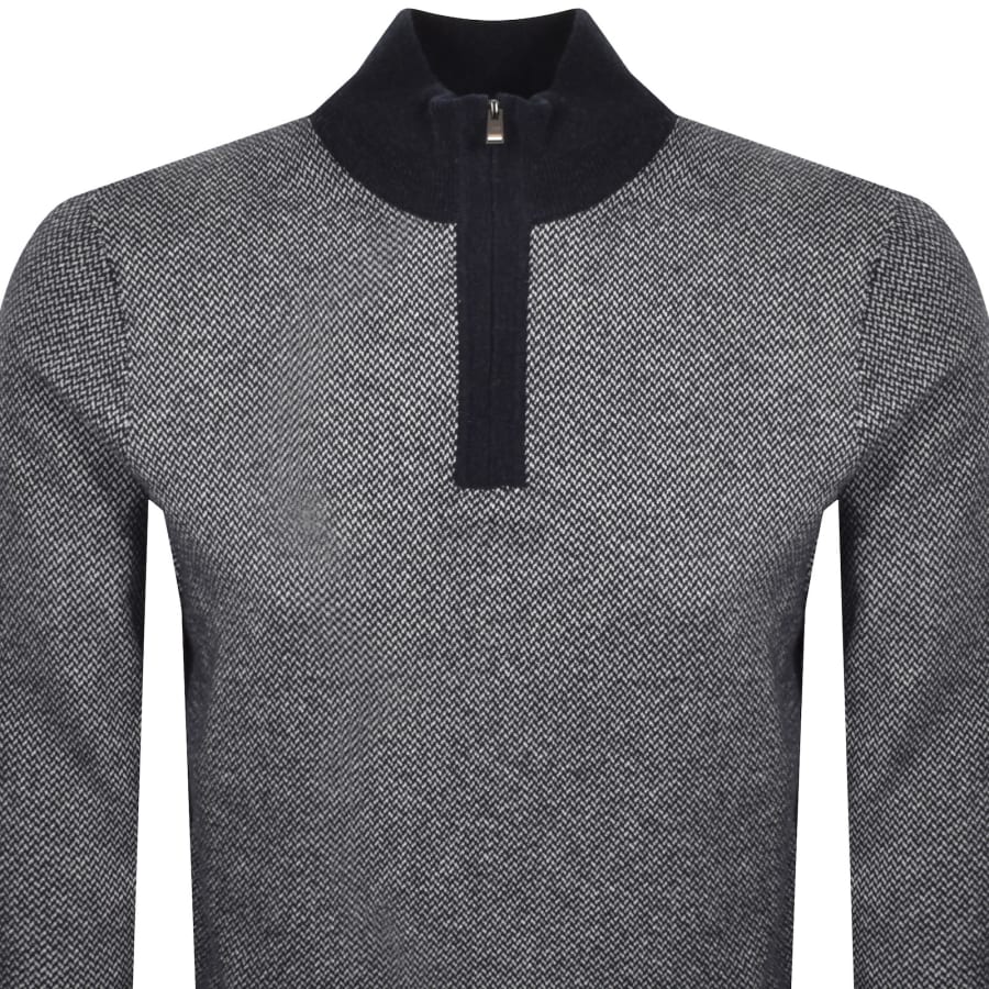 Image number 2 for BOSS Hettore Knit Jumper Navy