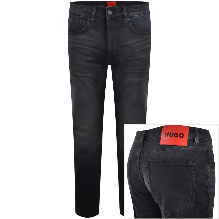 Image number 1 for HUGO 734 Extra Slim Jeans Dark Wash Blue