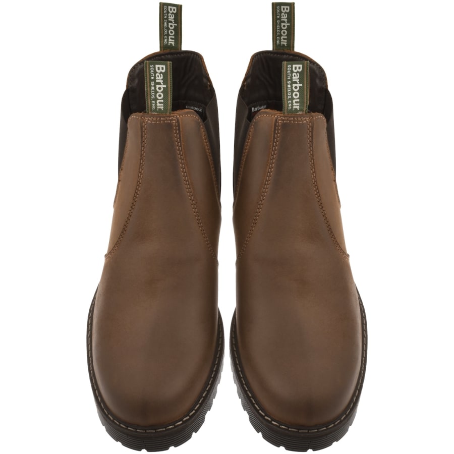 Image number 3 for Barbour Patton Chelsea Boots Teak Brown