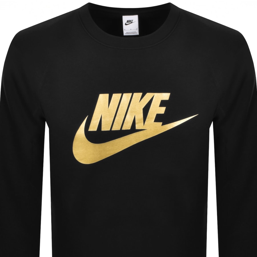 Image number 2 for Nike Club Crew Neck Sweatshirt Black