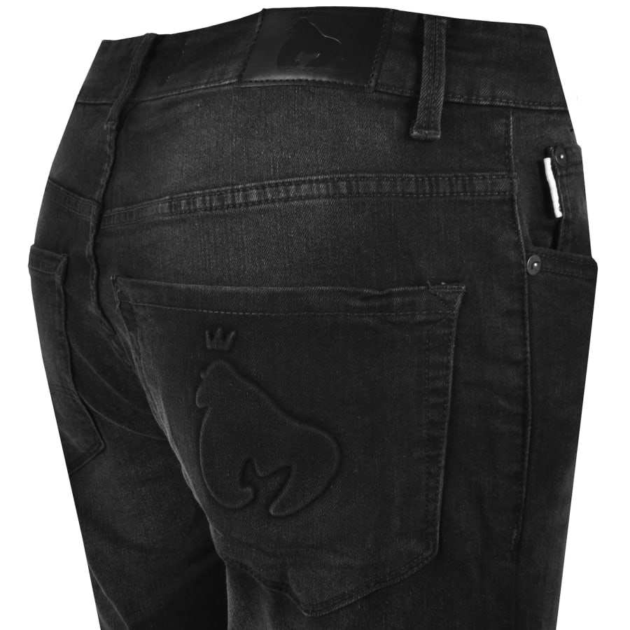 Image number 4 for Money Ape Embossed Slim Fit Jeans Black