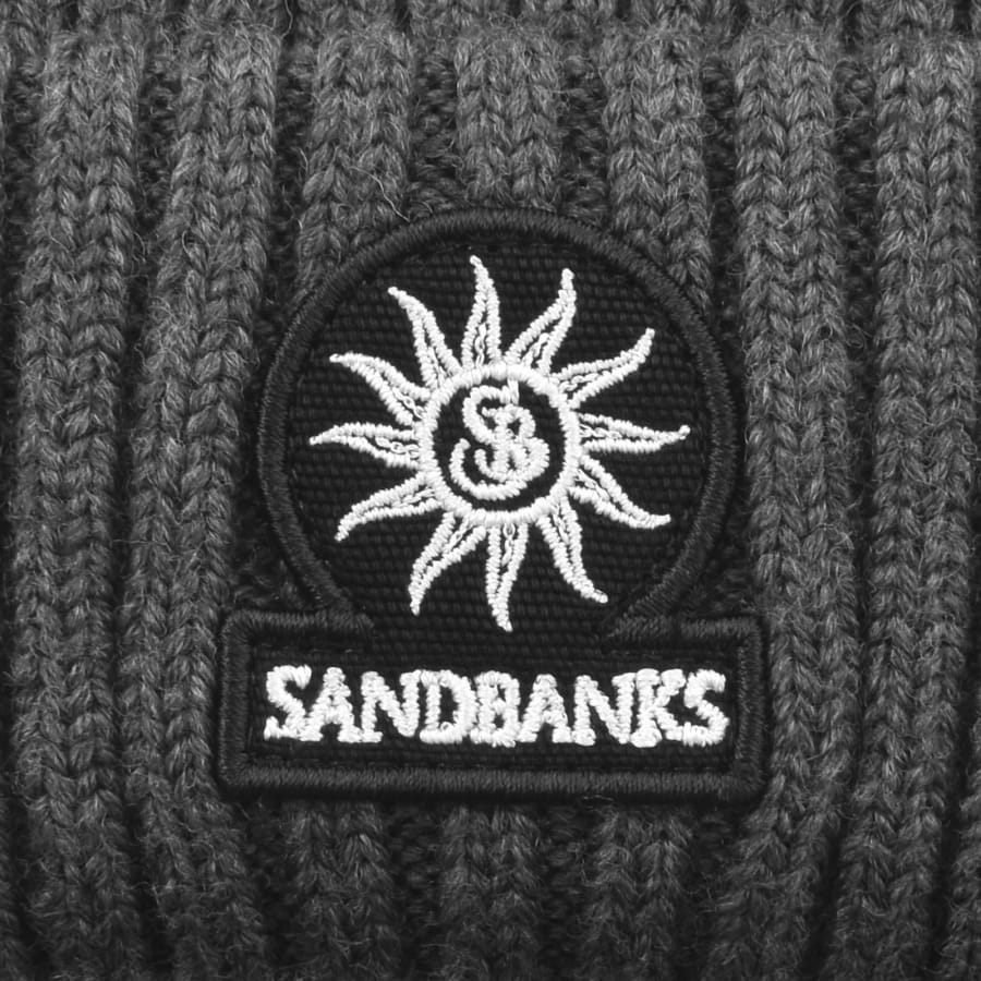 Image number 3 for Sandbanks Badge Logo Beanie Grey