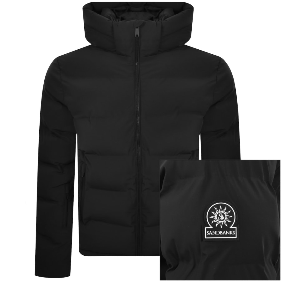 Image number 1 for Sandbanks Puffer Jacket Black