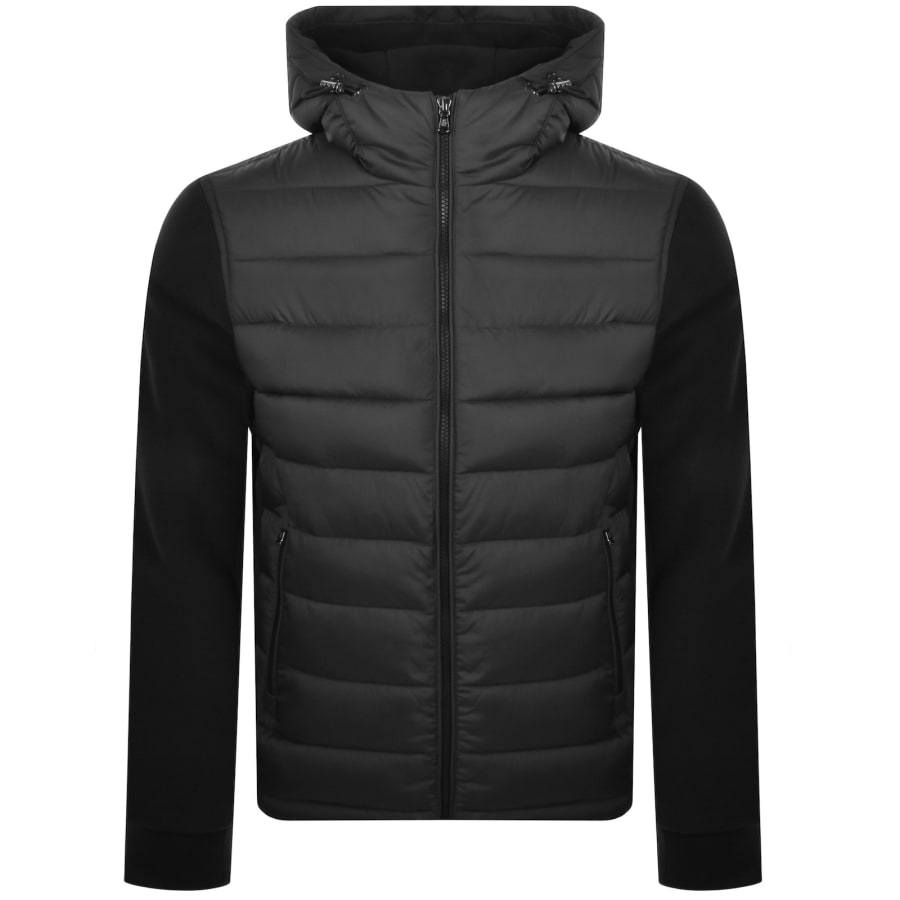 Image number 2 for Sandbanks Hooded Hybrid Jacket Black