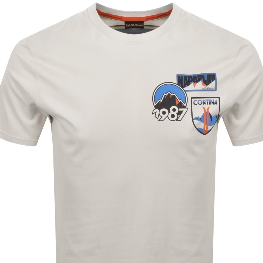 Image number 3 for Napapijri S-Montepiana T Shirt Beige