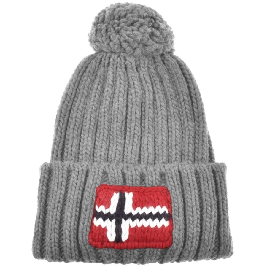 Image number 1 for Napapijri Semiury 5 Beanie Hat Grey