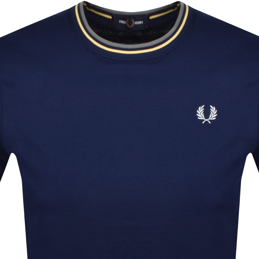 Image number 2 for Fred Perry Twin Tipped T Shirt Navy