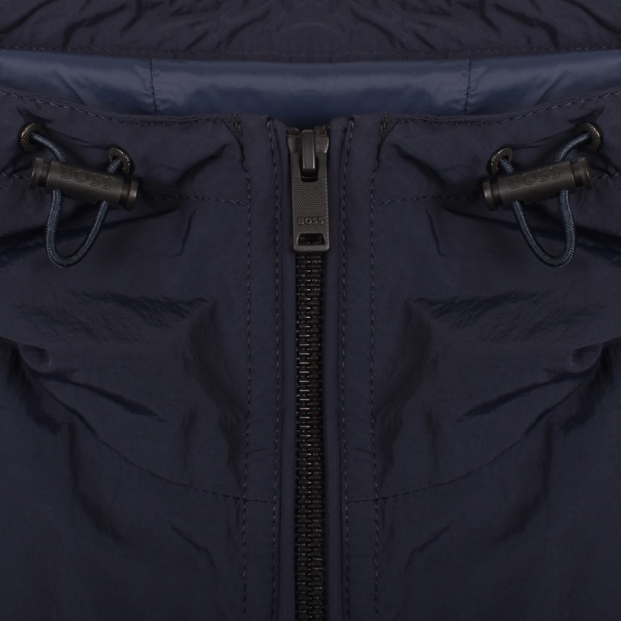 Image number 4 for BOSS Orip Crinkled Nylon Jacket Navy