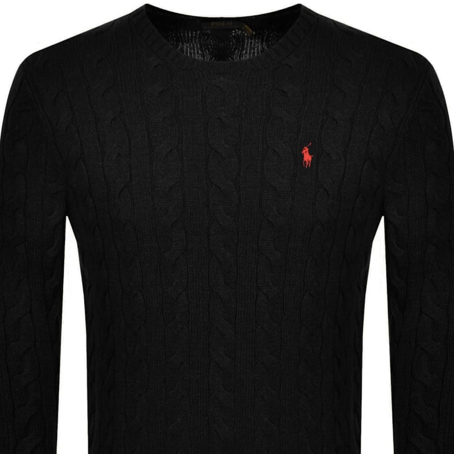Image number 2 for Ralph Lauren Driver Crew Neck Knit Jumper Black