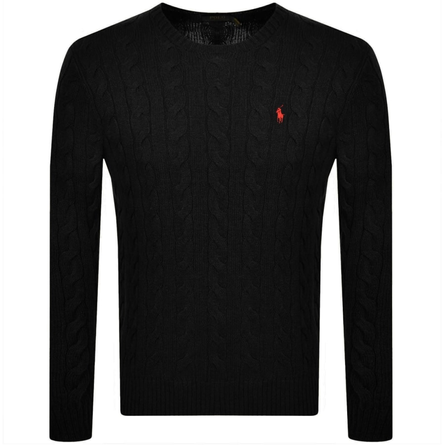 Image number 1 for Ralph Lauren Driver Crew Neck Knit Jumper Black