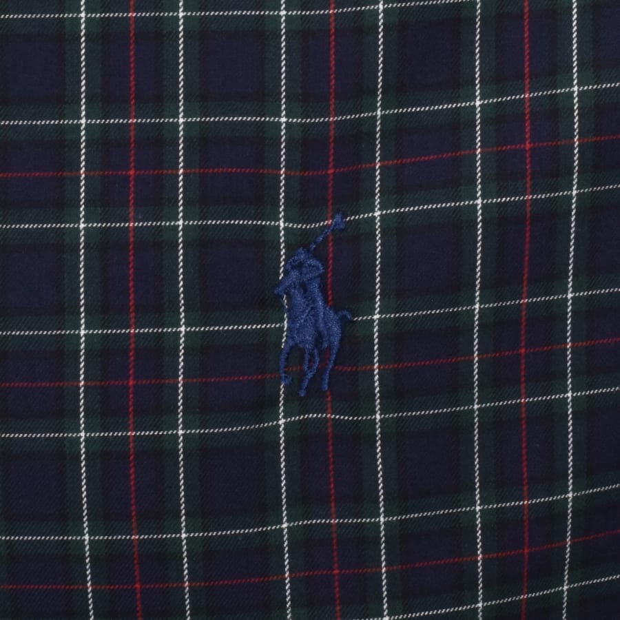 Image number 3 for Ralph Lauren Check Long Sleeve Shirt Navy