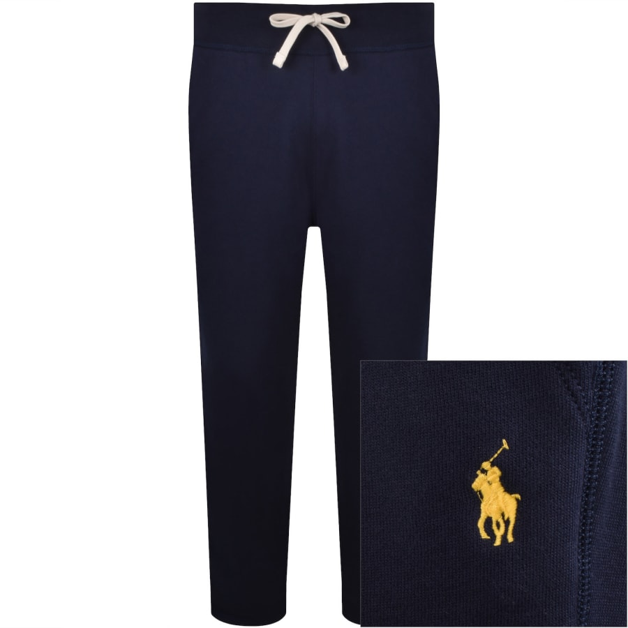 Image number 1 for Ralph Lauren Fleece Joggers Navy