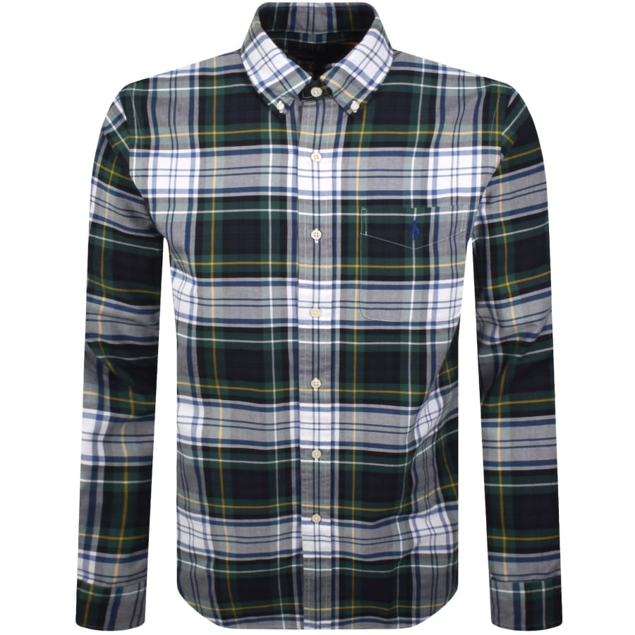 Image number 1 for Ralph Lauren Check Long Sleeve Shirt Green