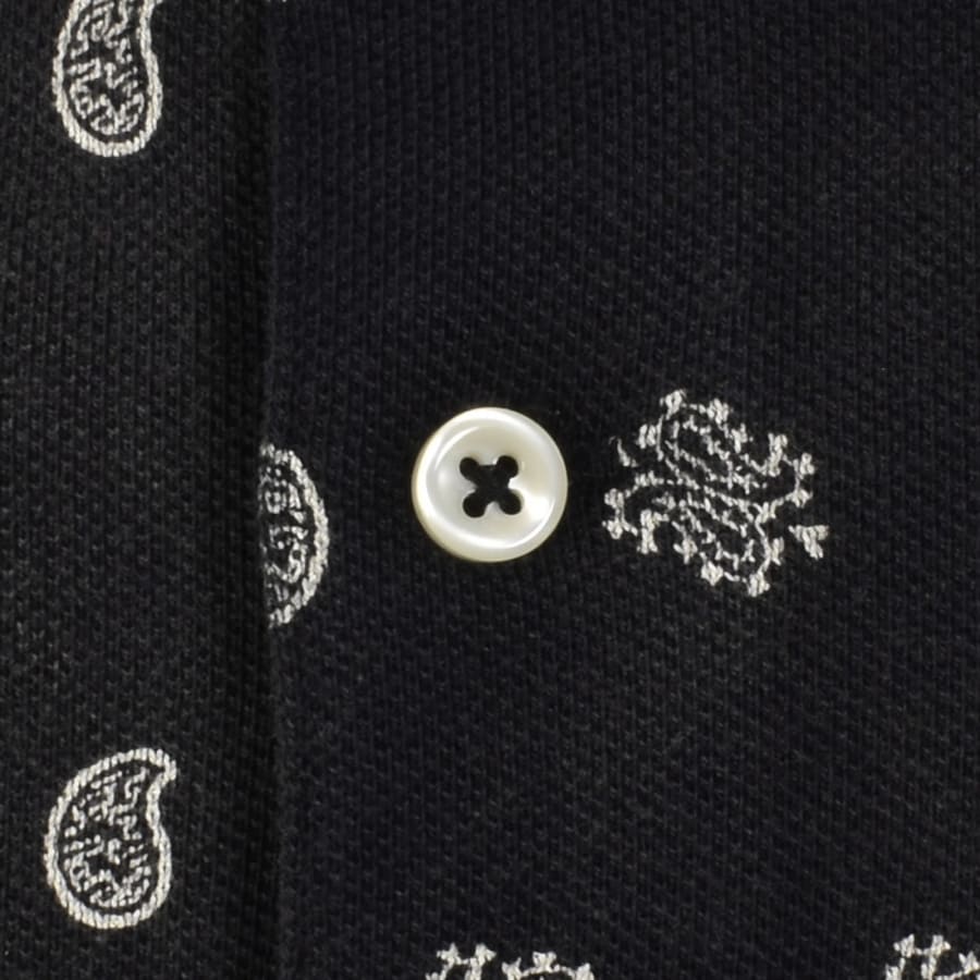 Image number 4 for Ralph Lauren Bandana Print Polo T Shirt Black