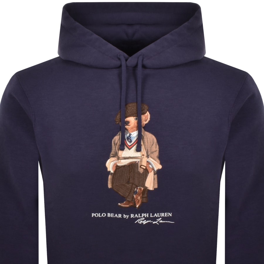 Image number 2 for Ralph Lauren Heritage Bear Hoodie Blue