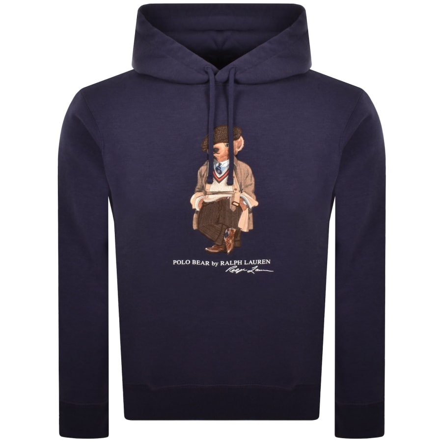 Image number 1 for Ralph Lauren Heritage Bear Hoodie Blue