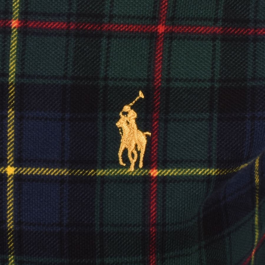 Image number 3 for Ralph Lauren Tartan Polo T Shirt Green