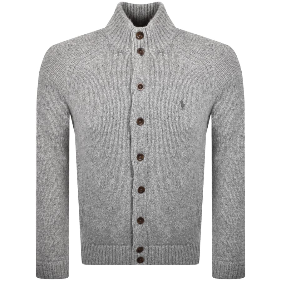 Image number 1 for Ralph Lauren Knit Cardigan Grey