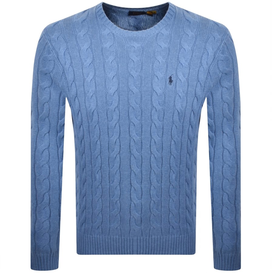 Image number 1 for Ralph Lauren Driver Crew Neck Knit Jumper Blue