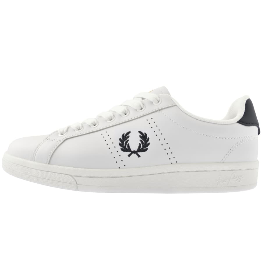 Image number 1 for Fred Perry B721 Leather Trainers White