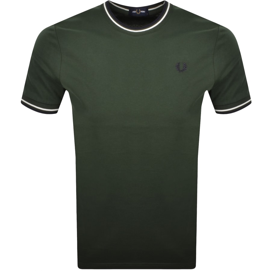 Image number 1 for Fred Perry Twin Tipped T Shirt Green