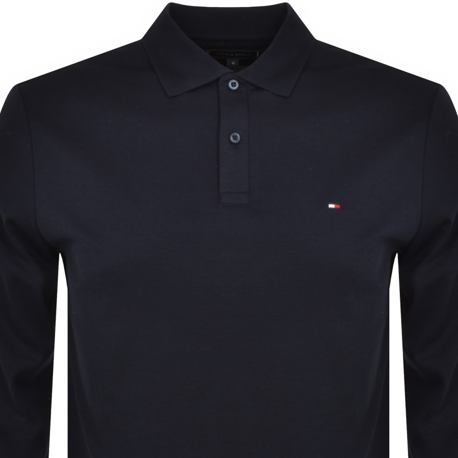 Image number 2 for Tommy Hilfiger Long Sleeved Polo T Shirt Navy
