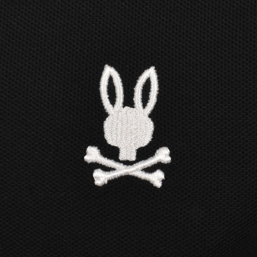 Image number 3 for Psycho Bunny Textured Collar Polo T Shirt Black