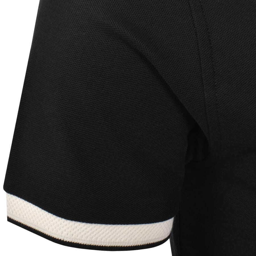 Image number 5 for Psycho Bunny Textured Collar Polo T Shirt Black