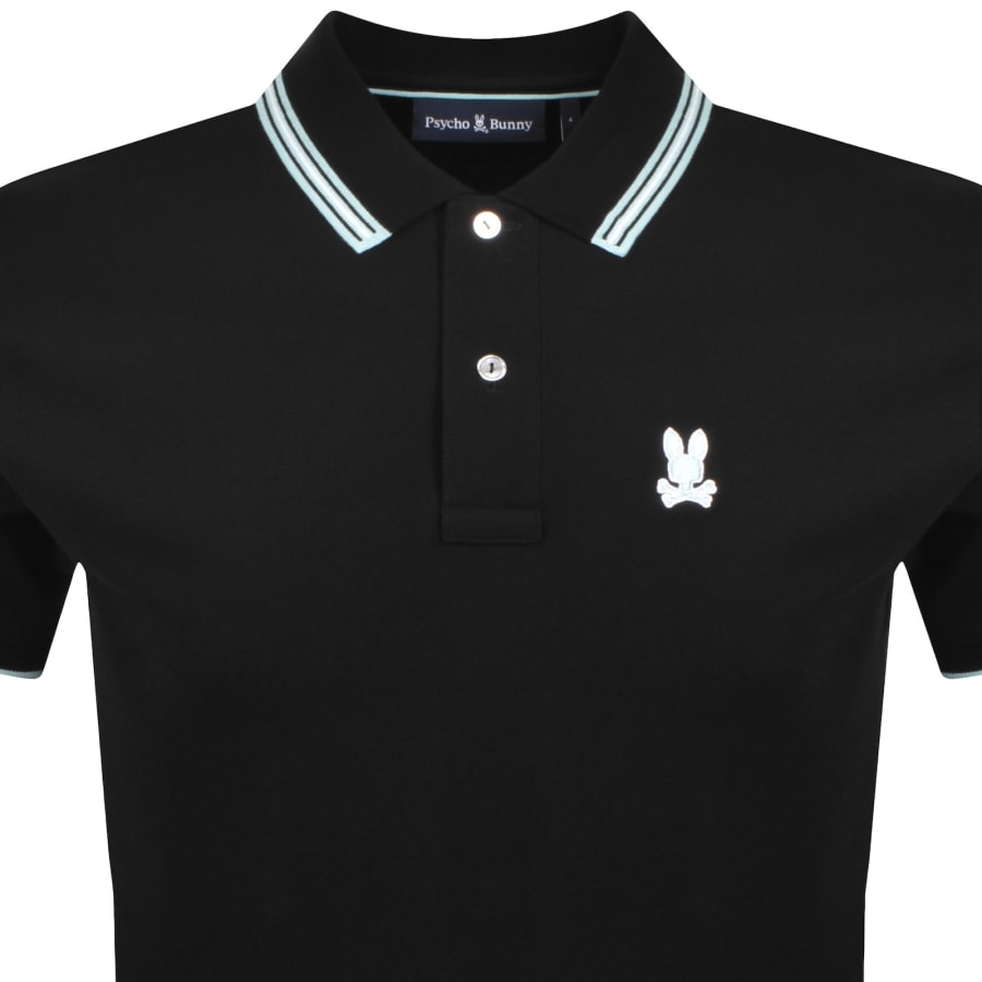 Image number 2 for Psycho Bunny Tavian Pique Polo T Shirt Black