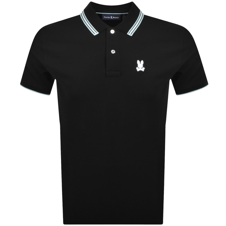 Image number 1 for Psycho Bunny Tavian Pique Polo T Shirt Black