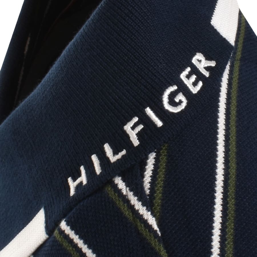 Image number 5 for Tommy Hilfiger Grafic Collar Polo T Shirt Navy