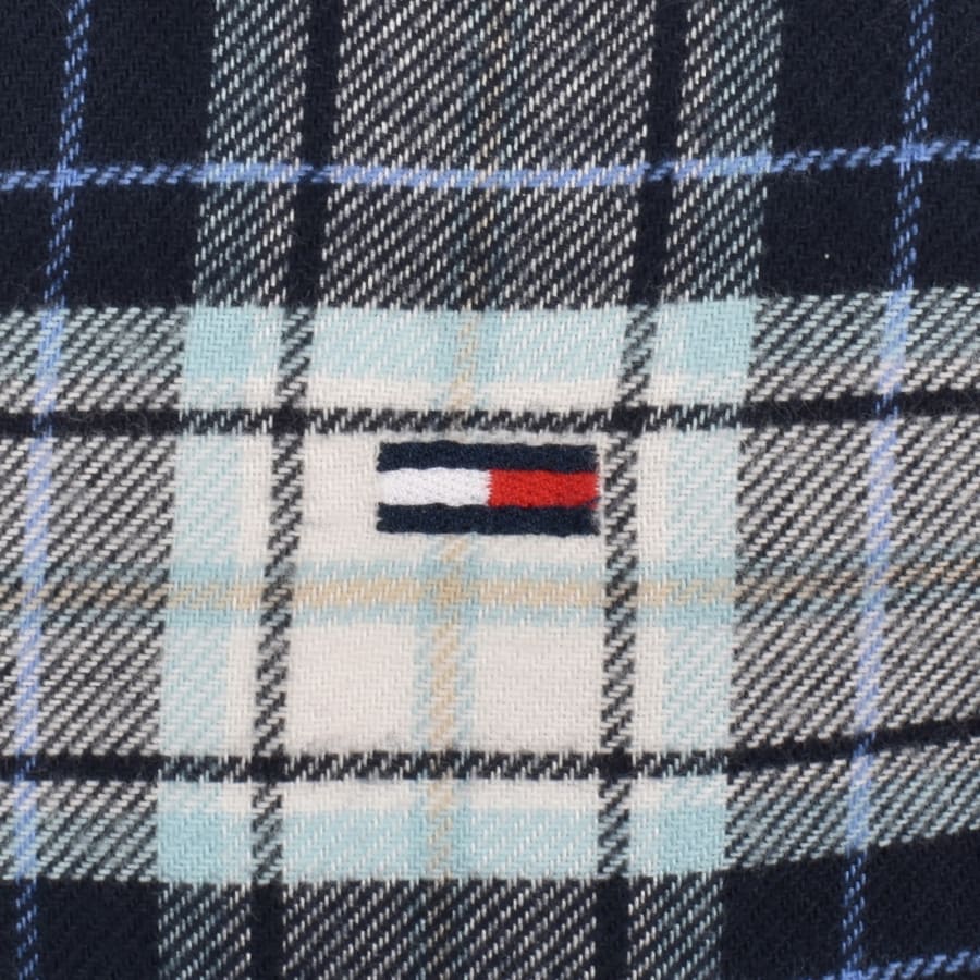 Image number 3 for Tommy Jeans Flannel Check Shirt Navy