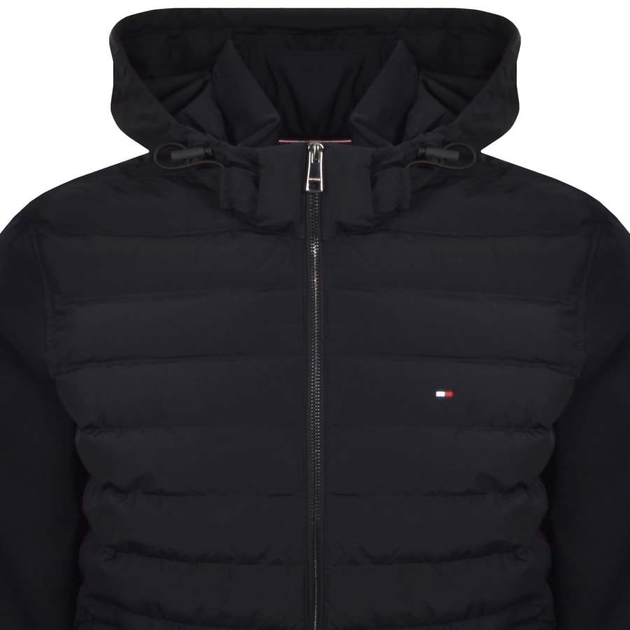 Image number 2 for Tommy Hilfiger Mixed Media Jacket Navy