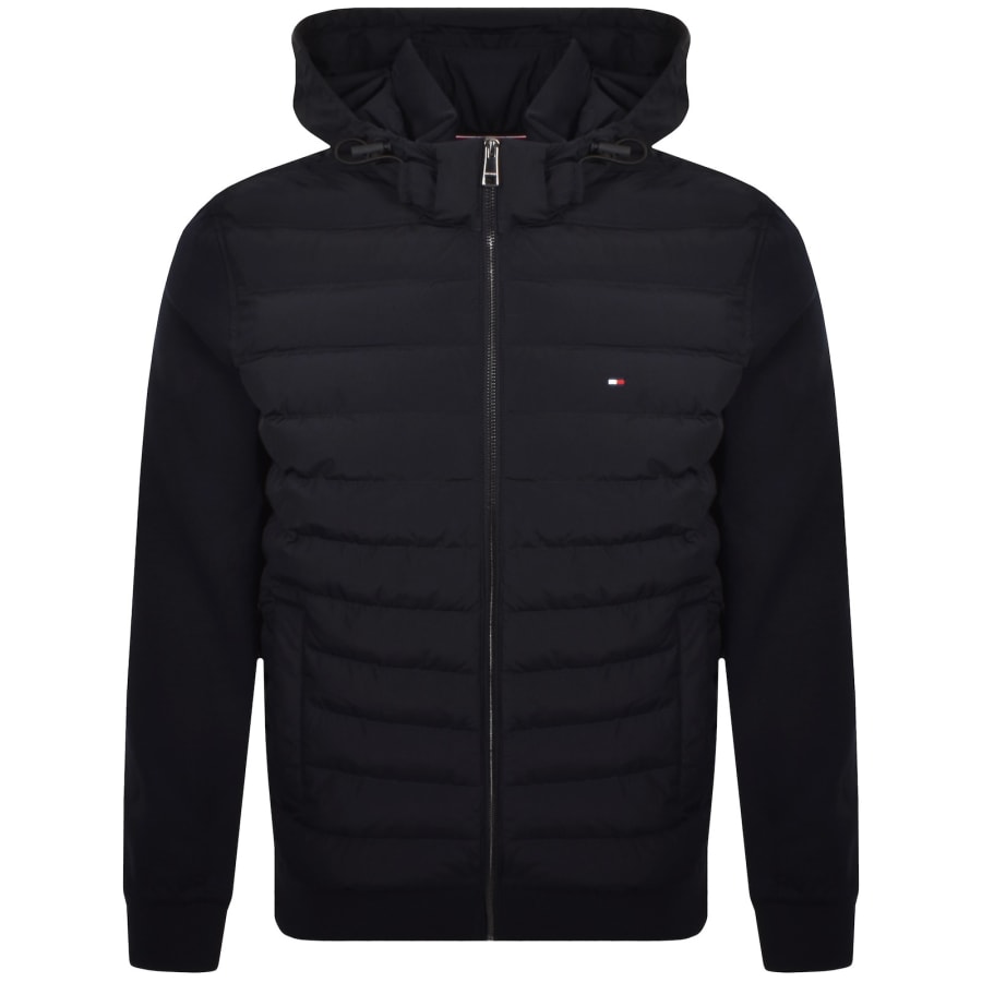 Image number 1 for Tommy Hilfiger Mixed Media Jacket Navy