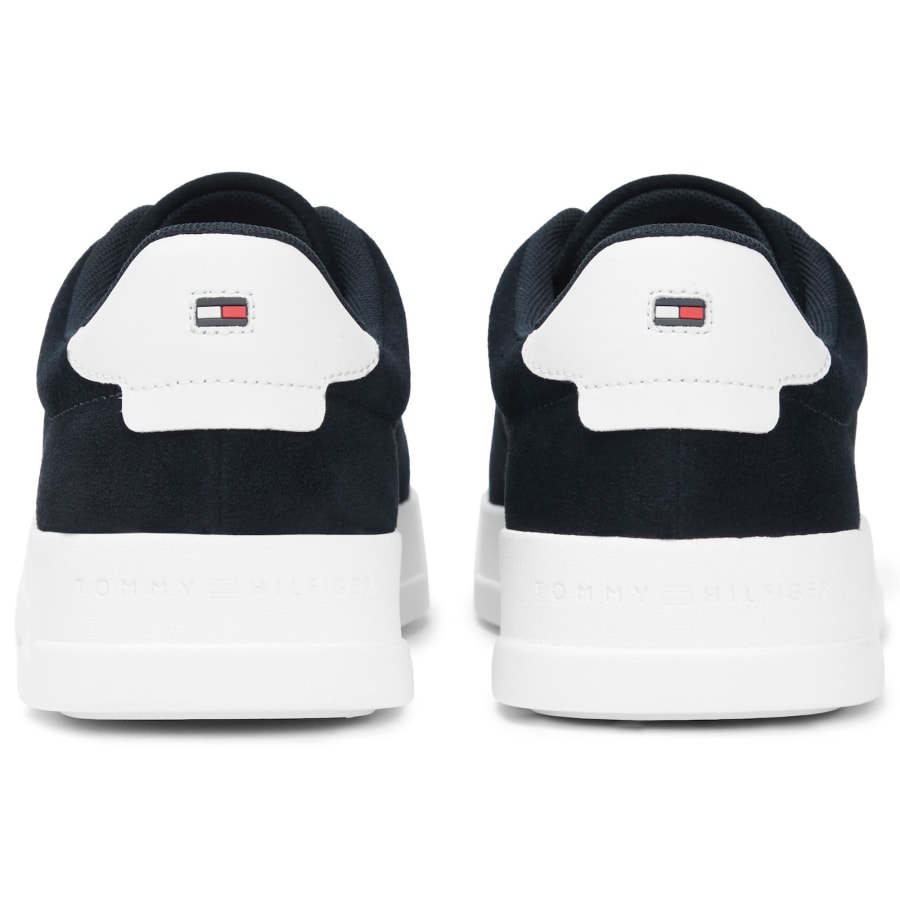 Image number 2 for Tommy Hilfiger Court Core Suede Trainers Navy