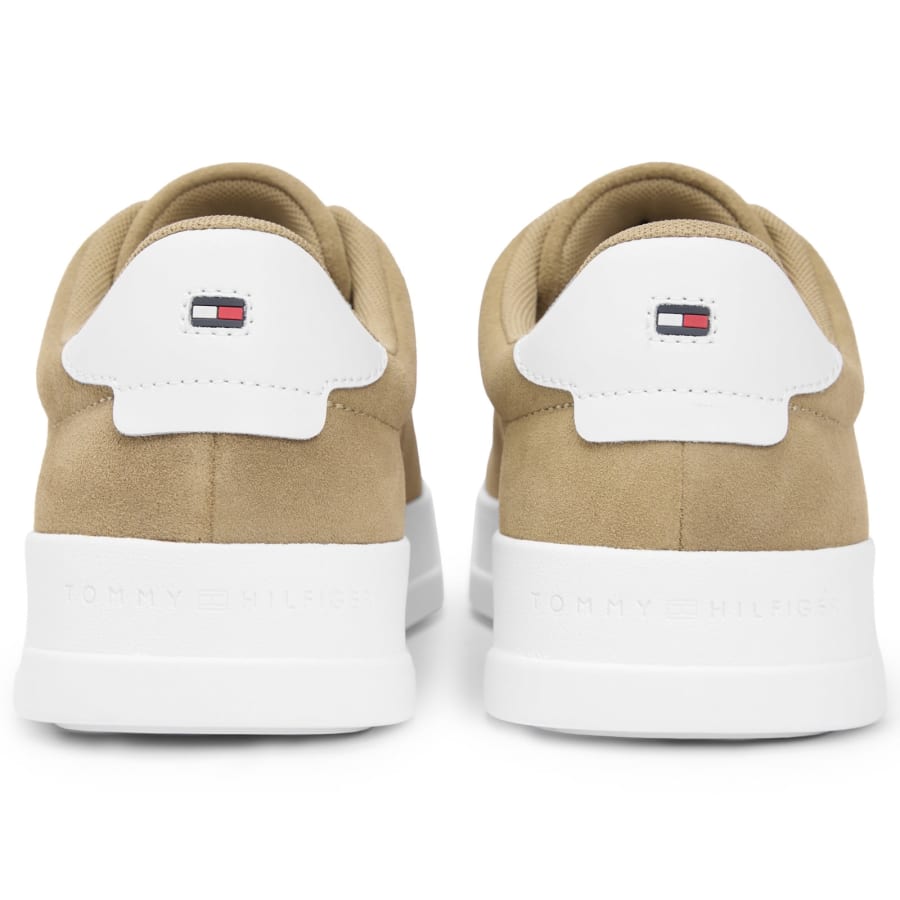 Image number 2 for Tommy Hilfiger Court Core Suede Trainers Brown