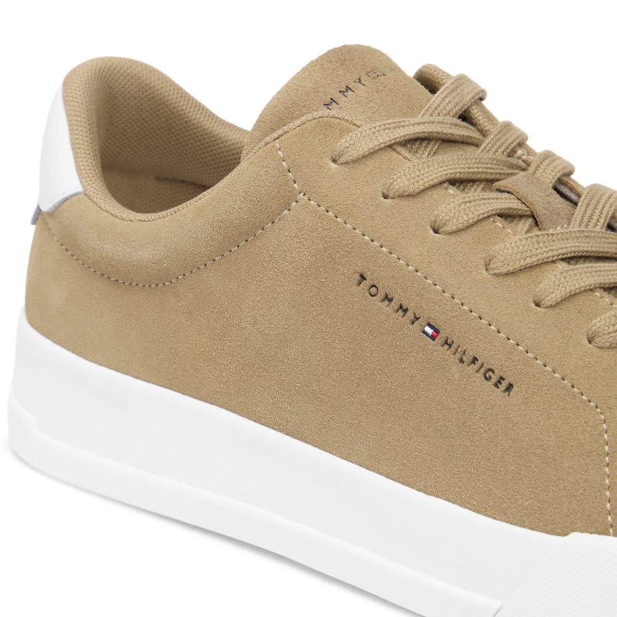 Image number 4 for Tommy Hilfiger Court Core Suede Trainers Brown