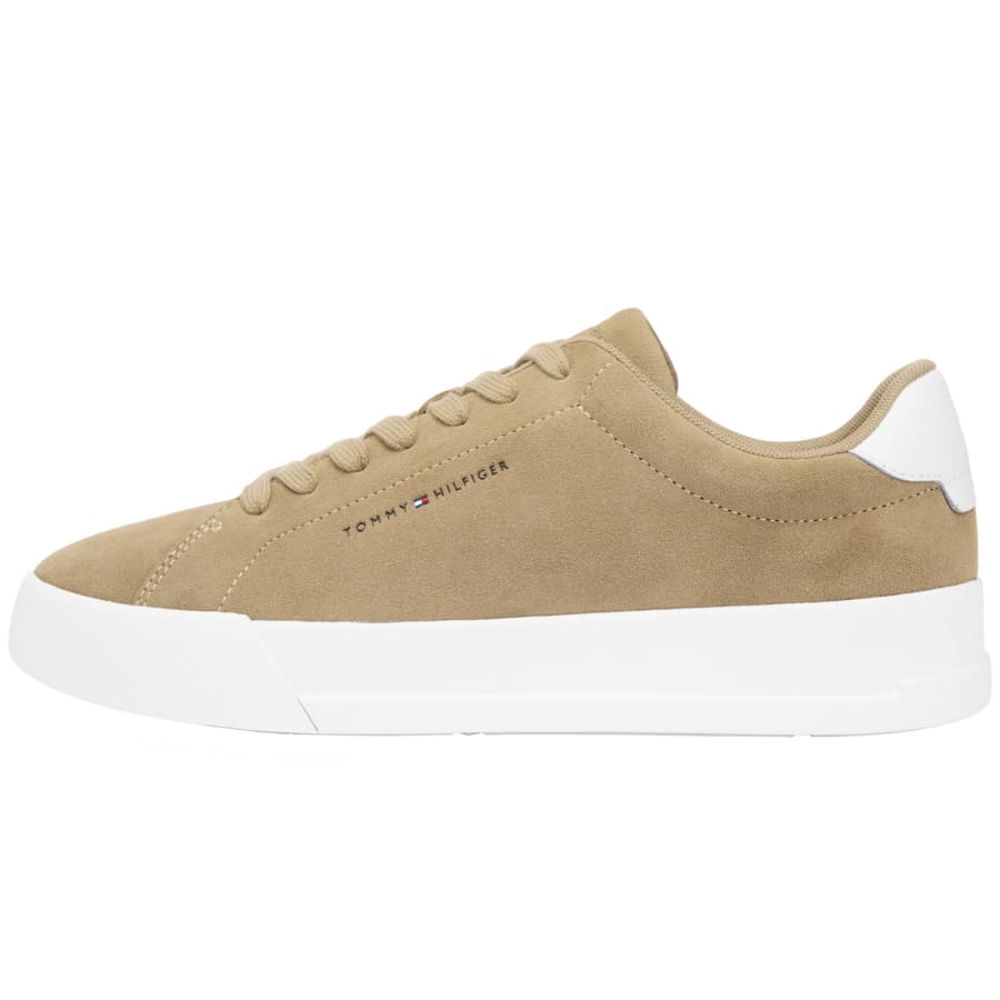 Image number 1 for Tommy Hilfiger Court Core Suede Trainers Brown