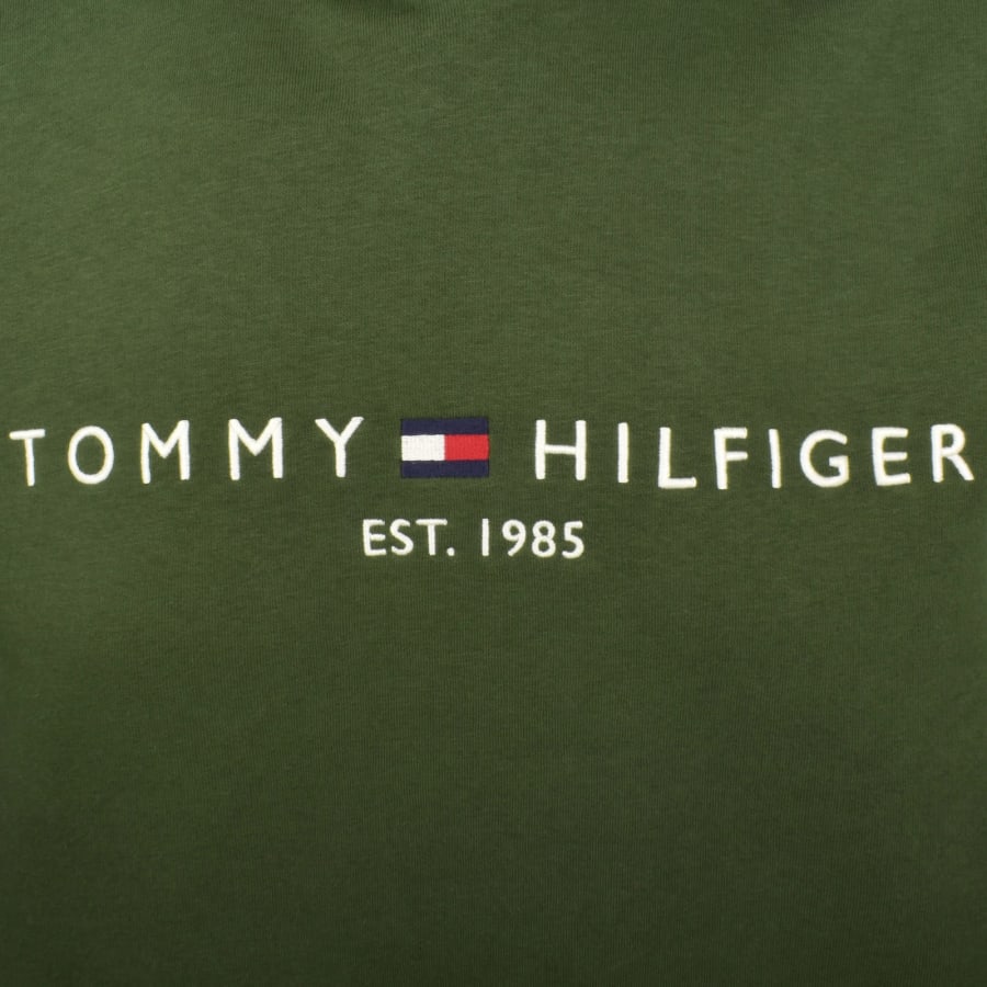 Image number 3 for Tommy Hilfiger Logo Hoodie Green