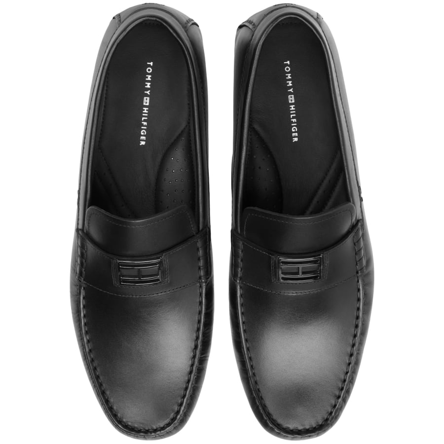 Image number 3 for Tommy Hilfiger Plaque Driver Shoes Black
