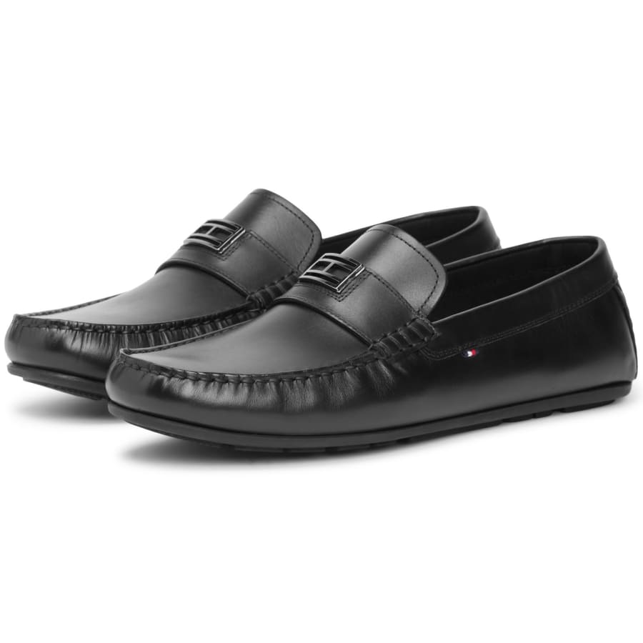 Image number 5 for Tommy Hilfiger Plaque Driver Shoes Black
