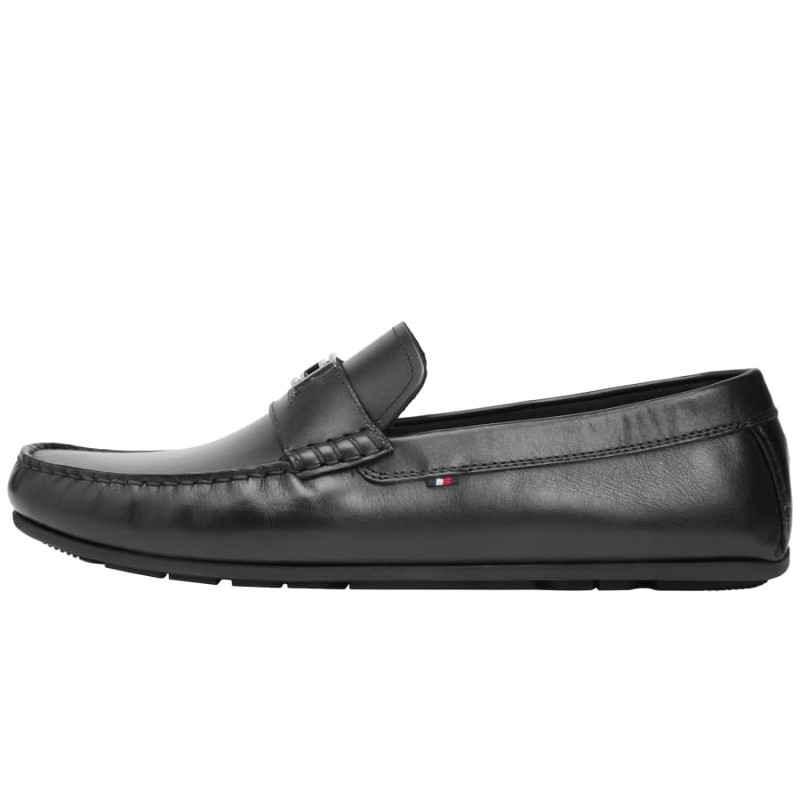 Image number 1 for Tommy Hilfiger Plaque Driver Shoes Black
