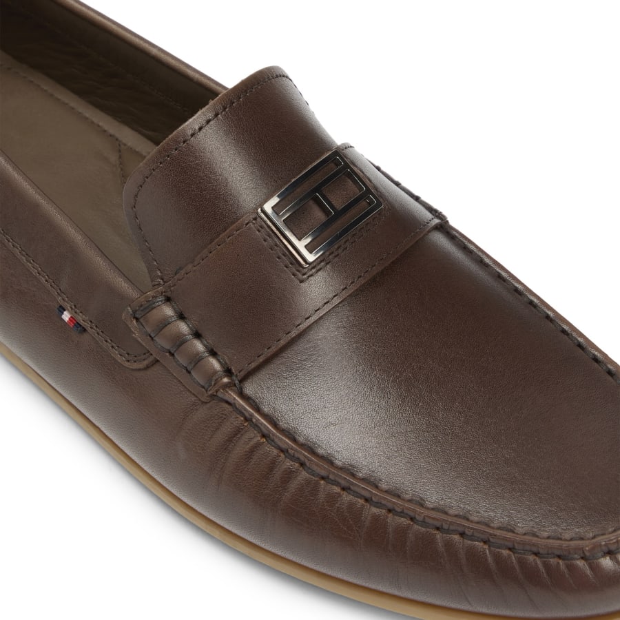 Image number 4 for Tommy Hilfiger Plaque Driver Shoes Brown